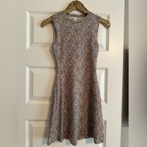 Topshop Floral Mini Dress - Blue and White